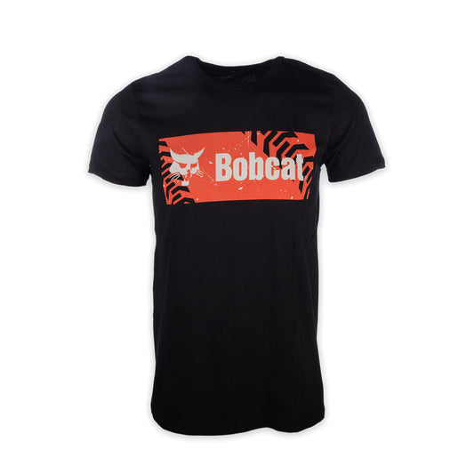 Bobcat - Tee - Black w/Orange Track Box - XVZ0257