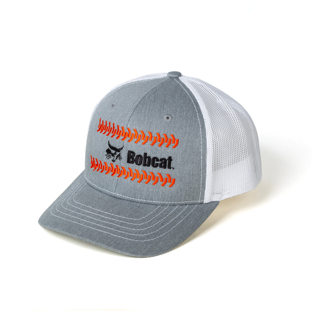 Bobcat - Youth Trucker Richardson - Grey w/ Orange Tracks, XVZ0304